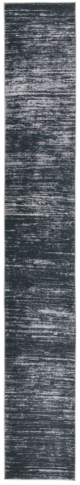 Black 2' 6 x 16' Asha Runner Area Rug 100% Chenille Cotton Easy Clean Indoor Living Dining Bedroom Office Carpet for Sale at Rug Engine