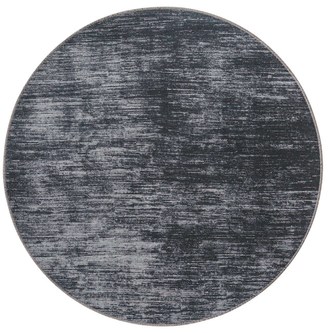 Black 3' 6 x 3' 6 Asha Round Area Rug 100% Chenille Cotton Easy Clean Indoor Living Dining Bedroom Office Carpet for Sale at Rug Engine