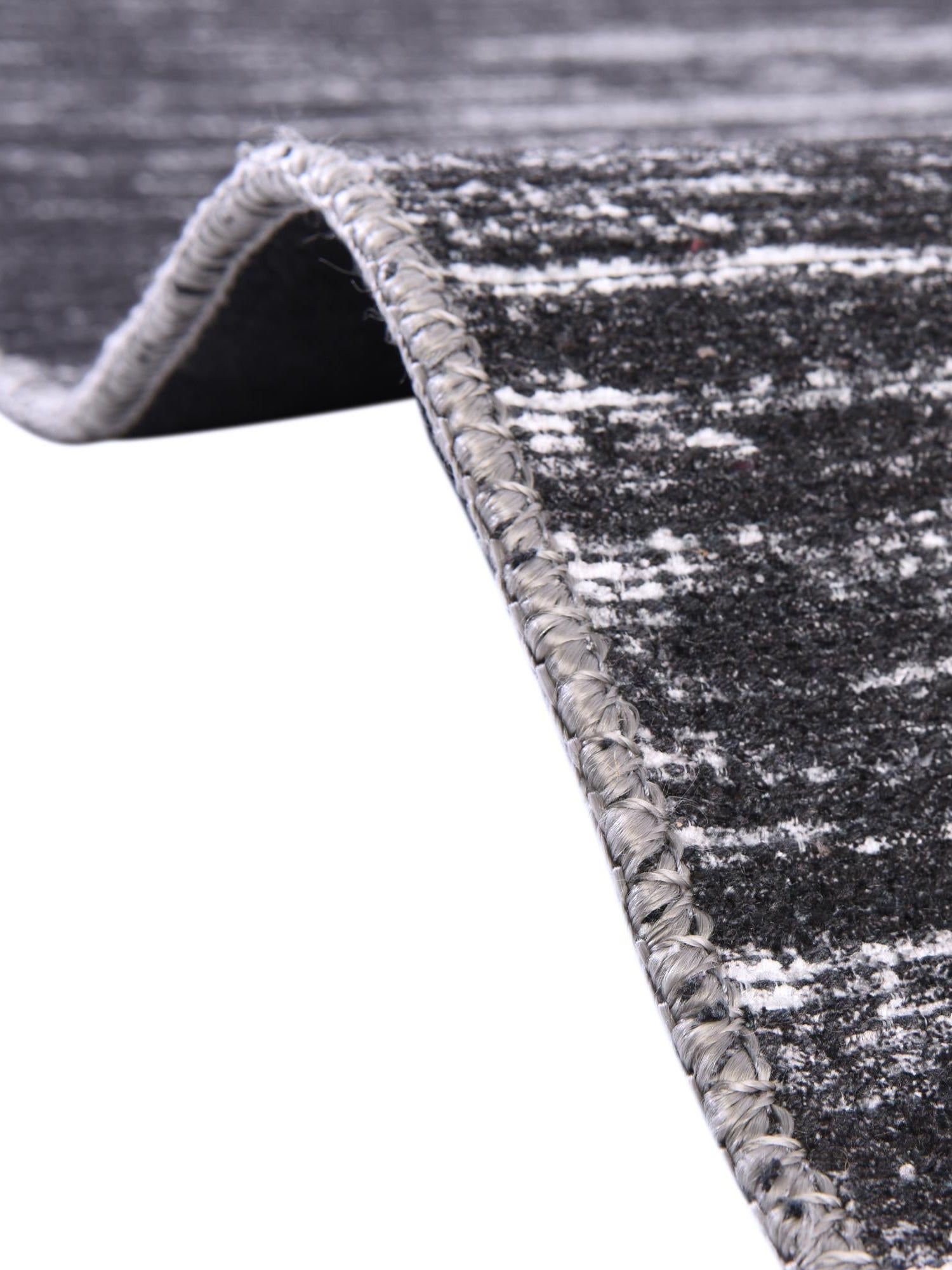 Black 7' 7 x 7' 7 Asha Round Area Rug 100% Chenille Cotton Easy Clean Indoor Living Dining Bedroom Office Carpet for Sale at Rug Engine