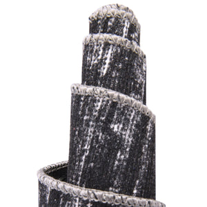 Black 7' 7 x 7' 7 Asha Round Area Rug 100% Chenille Cotton Easy Clean Indoor Living Dining Bedroom Office Carpet for Sale at Rug Engine