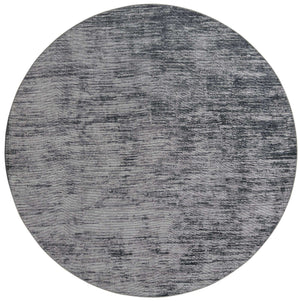 Black 7' 7 x 7' 7 Asha Round Area Rug 100% Chenille Cotton Easy Clean Indoor Living Dining Bedroom Office Carpet for Sale at Rug Engine