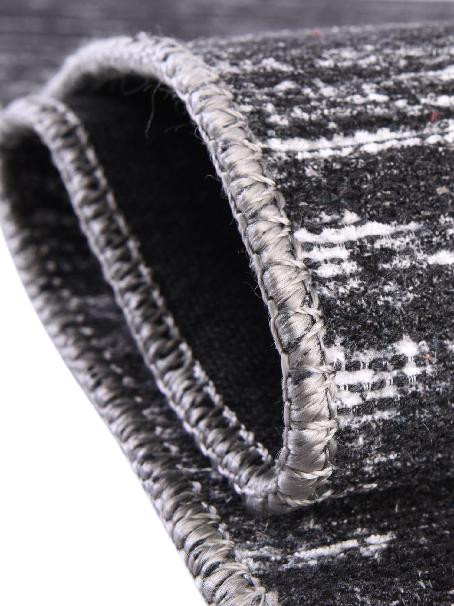 Black 7' 6 x 10' 6 Asha Oval Area Rug 100% Chenille Cotton Easy Clean Indoor Living Dining Bedroom Office Carpet for Sale at Rug Engine