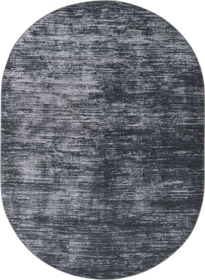 Black 7' 6 x 10' 6 Asha Oval Area Rug 100% Chenille Cotton Easy Clean Indoor Living Dining Bedroom Office Carpet for Sale at Rug Engine
