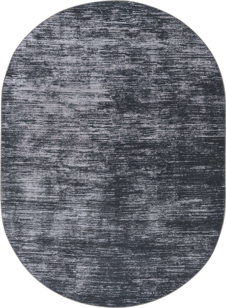 Black 7' 6 x 10' 6 Asha Oval Area Rug 100% Chenille Cotton Easy Clean Indoor Living Dining Bedroom Office Carpet for Sale at Rug Engine