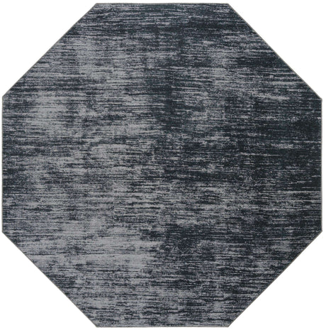 Black 7' 7 x 7' 7 Asha Octagon Area Rug 100% Chenille Cotton Easy Clean Indoor Living Dining Bedroom Office Carpet for Sale at Rug Engine