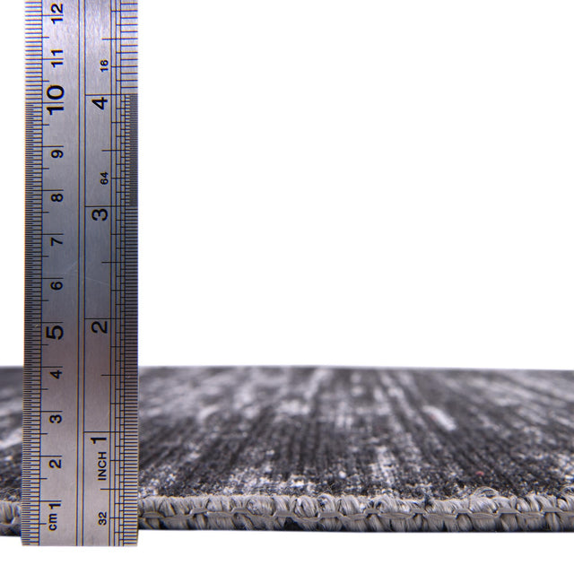 Black 7' 7 x 7' 7 Asha Octagon Area Rug 100% Chenille Cotton Easy Clean Indoor Living Dining Bedroom Office Carpet for Sale at Rug Engine