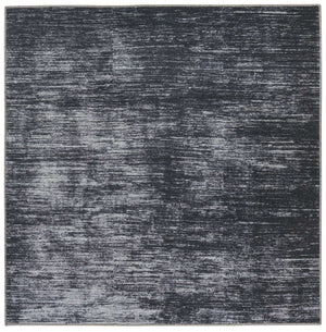 Black 5' x 5' Asha Square Area Rug 100% Chenille Cotton Easy Clean Indoor Living Dining Bedroom Office Carpet for Sale at Rug Engine