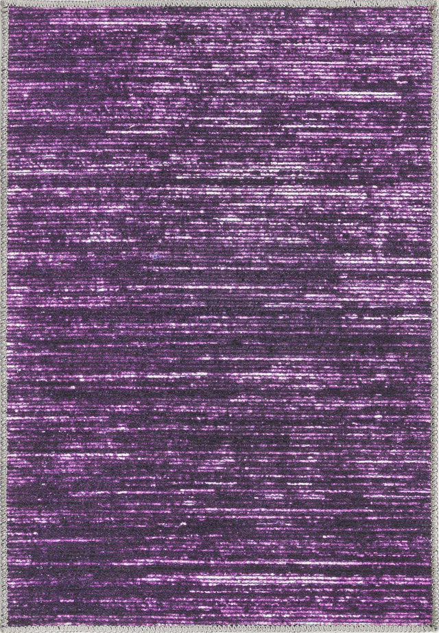 Purple 2' x 3' Asha Rectangle Area Rug 100% Chenille Cotton Easy Clean Indoor Living Dining Bedroom Office Carpet for Sale at Rug Engine