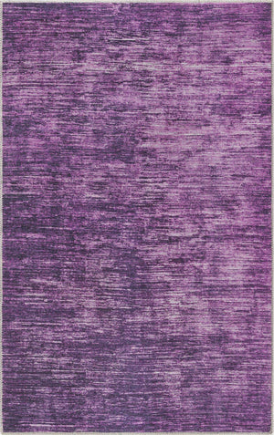 Purple 3' 6 x 5' 6 Asha Rectangle Area Rug 100% Chenille Cotton Easy Clean Indoor Living Dining Bedroom Office Carpet for Sale at Rug Engine