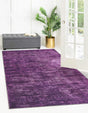Purple 3' 6 x 5' 6 Asha Rectangle Area Rug 100% Chenille Cotton Easy Clean Indoor Living Dining Bedroom Office Carpet for Sale at Rug Engine