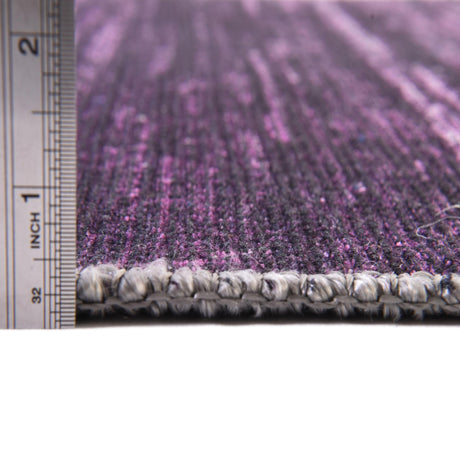 Purple 7' 10 x 11' Asha Rectangle Area Rug 100% Chenille Cotton Easy Clean Indoor Living Dining Bedroom Office Carpet for Sale at Rug Engine