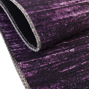 Purple 10' x 13' 1 Asha Rectangle Area Rug 100% Chenille Cotton Easy Clean Indoor Living Dining Bedroom Office Carpet for Sale at Rug Engine