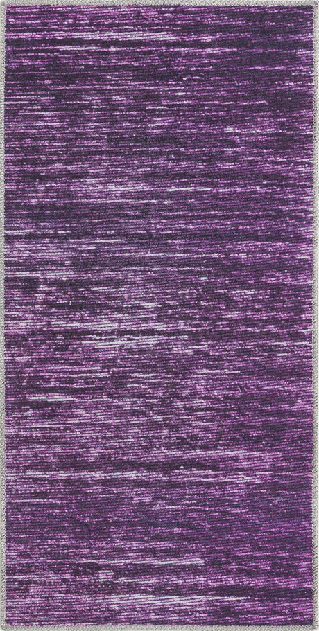 Purple 2' x 4' Asha Runner Area Rug 100% Chenille Cotton Easy Clean Indoor Living Dining Bedroom Office Carpet for Sale at Rug Engine