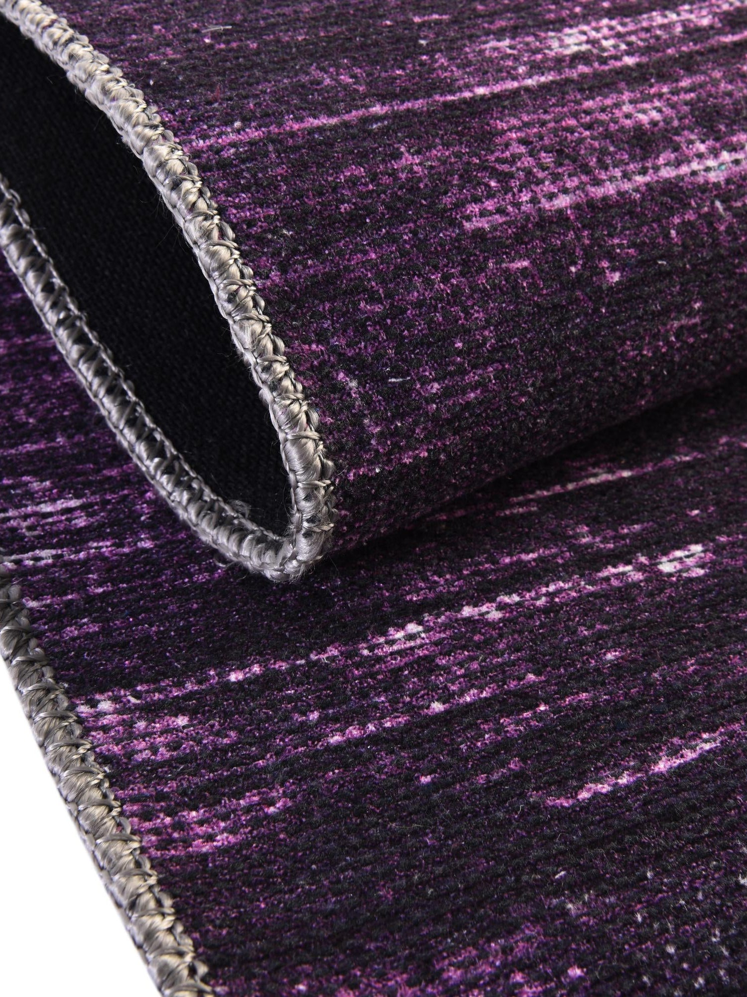 Purple 2' x 5' Asha Runner Area Rug 100% Chenille Cotton Easy Clean Indoor Living Dining Bedroom Office Carpet for Sale at Rug Engine