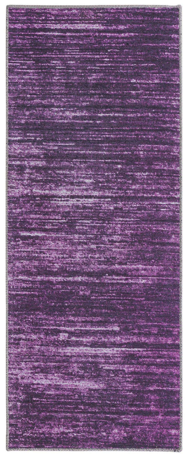 Purple 2' x 5' Asha Runner Area Rug 100% Chenille Cotton Easy Clean Indoor Living Dining Bedroom Office Carpet for Sale at Rug Engine