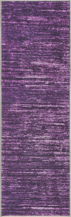 Purple 2' x 6' Asha Runner Area Rug 100% Chenille Cotton Easy Clean Indoor Living Dining Bedroom Office Carpet for Sale at Rug Engine