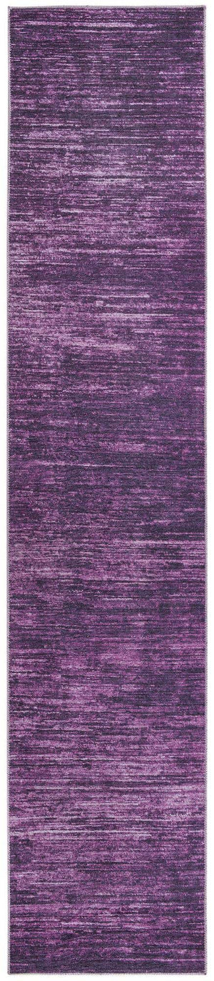Purple 2' 6 x 12' Asha Runner Area Rug 100% Chenille Cotton Easy Clean Indoor Living Dining Bedroom Office Carpet for Sale at Rug Engine