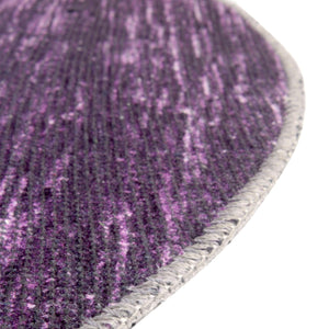 Purple 7' 7 x 7' 7 Asha Round Area Rug 100% Chenille Cotton Easy Clean Indoor Living Dining Bedroom Office Carpet for Sale at Rug Engine