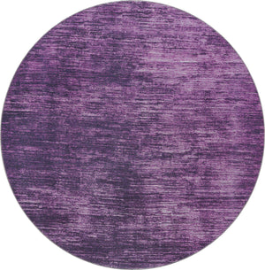 Purple 7' 7 x 7' 7 Asha Round Area Rug 100% Chenille Cotton Easy Clean Indoor Living Dining Bedroom Office Carpet for Sale at Rug Engine