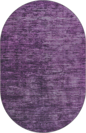 Purple 5' x 8' Asha Oval Area Rug 100% Chenille Cotton Easy Clean Indoor Living Dining Bedroom Office Carpet for Sale at Rug Engine