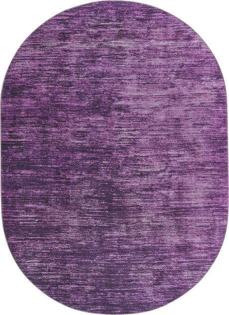 Purple 7' 6 x 10' 6 Asha Oval Area Rug 100% Chenille Cotton Easy Clean Indoor Living Dining Bedroom Office Carpet for Sale at Rug Engine