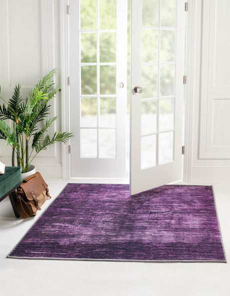 Purple 7' 7 x 7' 7 Asha Square Area Rug 100% Chenille Cotton Easy Clean Indoor Living Dining Bedroom Office Carpet for Sale at Rug Engine
