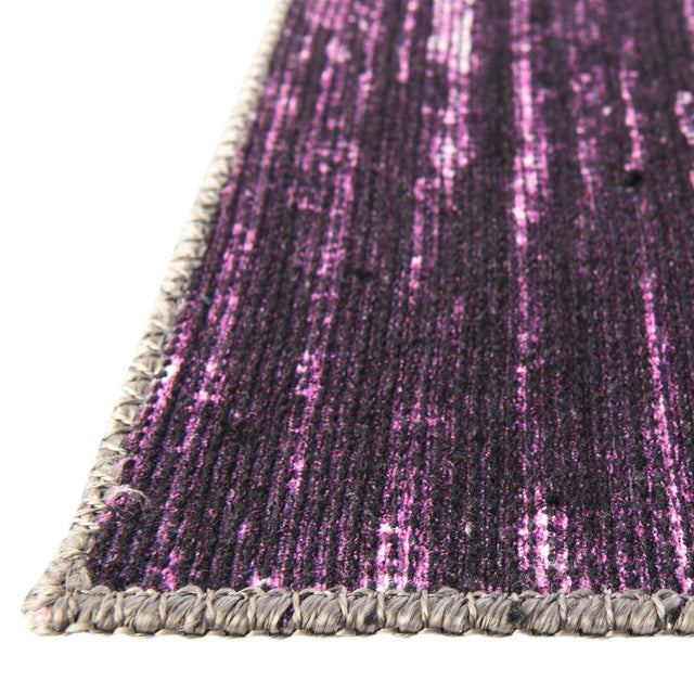 Purple 5' x 5' Asha Square Area Rug 100% Chenille Cotton Easy Clean Indoor Living Dining Bedroom Office Carpet for Sale at Rug Engine