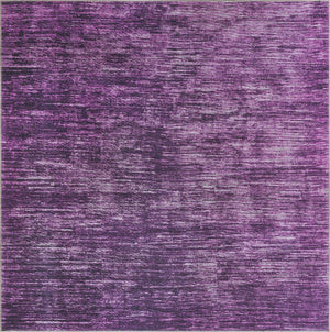 Purple 7' 7 x 7' 7 Asha Square Area Rug 100% Chenille Cotton Easy Clean Indoor Living Dining Bedroom Office Carpet for Sale at Rug Engine
