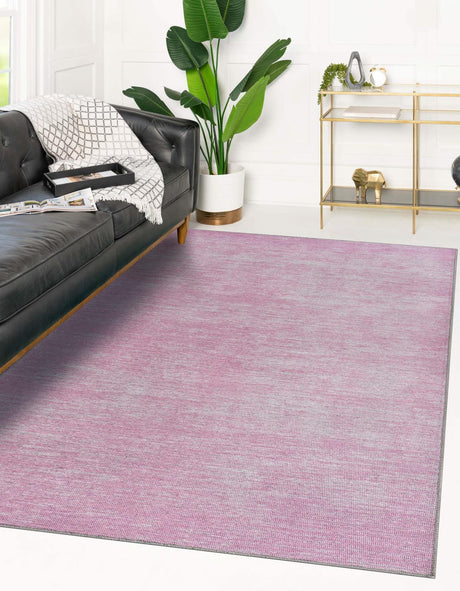 Pink 2' x 3' Asha Rectangle Area Rug 100% Chenille Cotton Easy Clean Indoor Living Dining Bedroom Office Carpet for Sale at Rug Engine