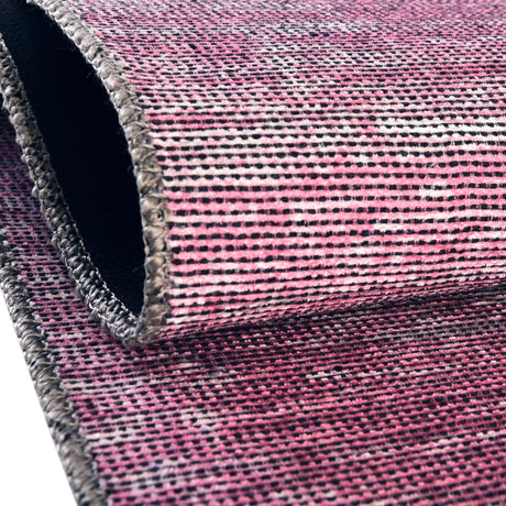 Pink 6' x 9' Asha Rectangle Area Rug 100% Chenille Cotton Easy Clean Indoor Living Dining Bedroom Office Carpet for Sale at Rug Engine