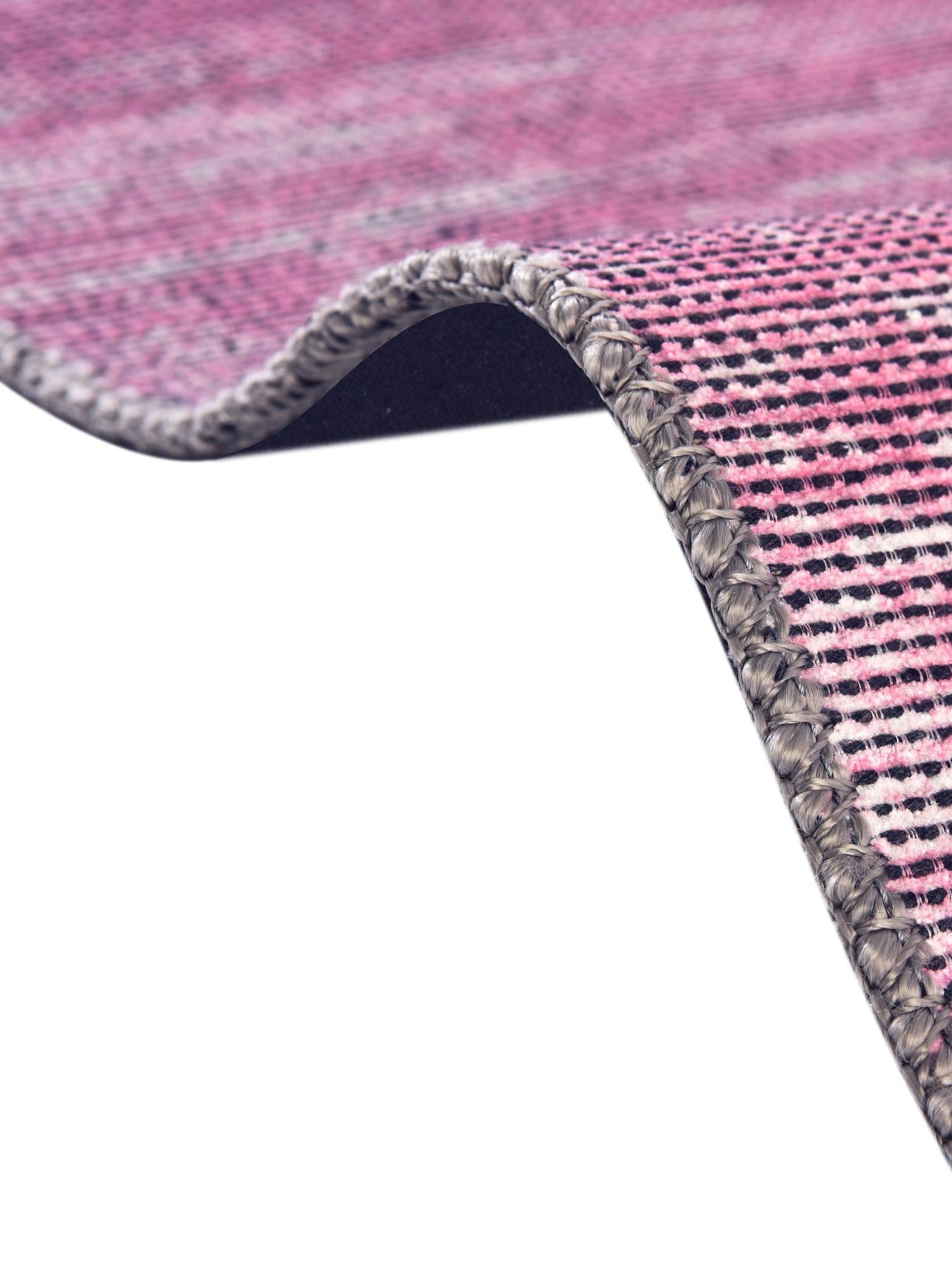 Pink 3' 6 x 5' 6 Asha Rectangle Area Rug 100% Chenille Cotton Easy Clean Indoor Living Dining Bedroom Office Carpet for Sale at Rug Engine