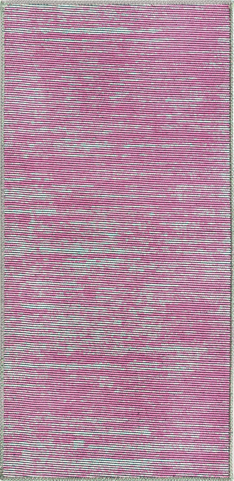 Pink 2' x 4' Asha Runner Area Rug 100% Chenille Cotton Easy Clean Indoor Living Dining Bedroom Office Carpet for Sale at Rug Engine