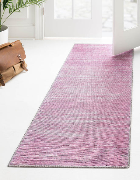 Pink 2' 6 x 16' Asha Runner Area Rug 100% Chenille Cotton Easy Clean Indoor Living Dining Bedroom Office Carpet for Sale at Rug Engine