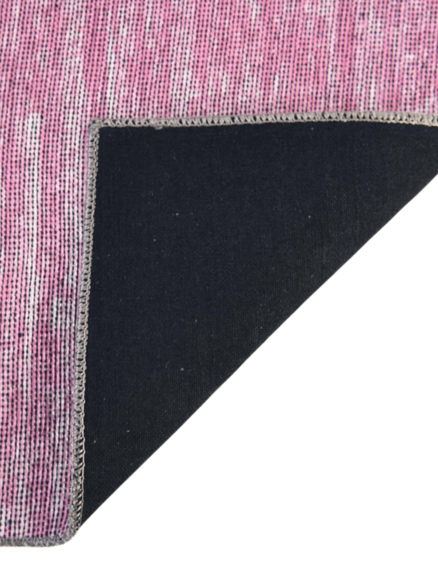 Pink 2' x 8' Asha Runner Area Rug 100% Chenille Cotton Easy Clean Indoor Living Dining Bedroom Office Carpet for Sale at Rug Engine