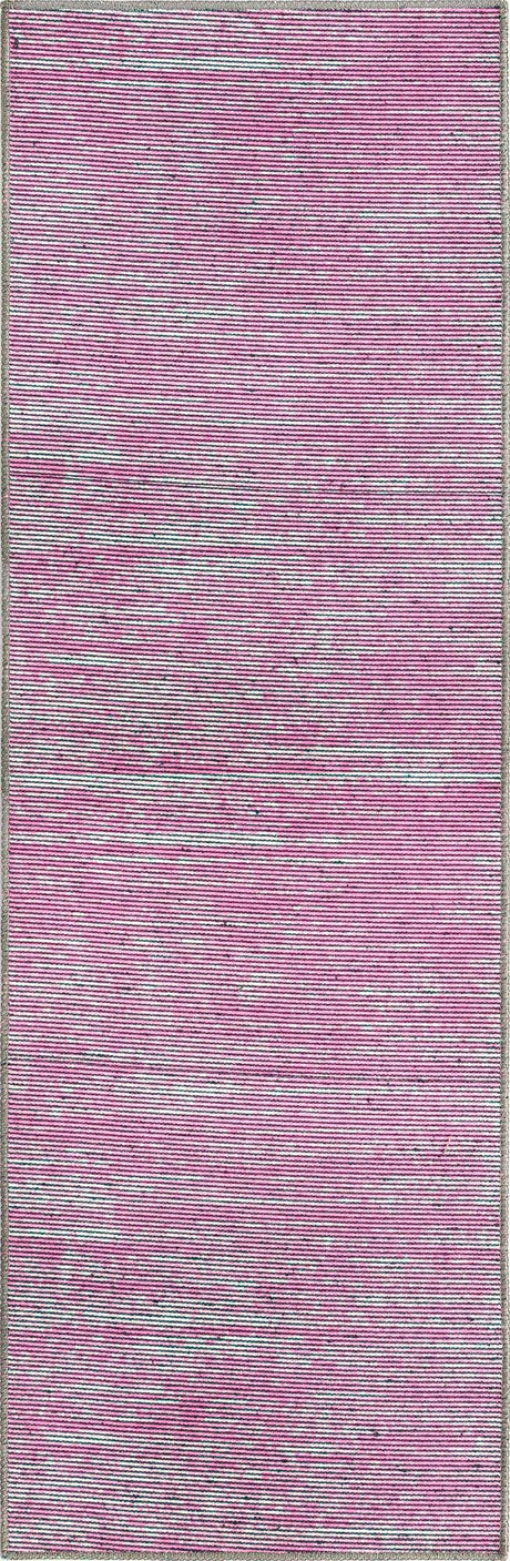 Pink 2' x 6' Asha Runner Area Rug 100% Chenille Cotton Easy Clean Indoor Living Dining Bedroom Office Carpet for Sale at Rug Engine