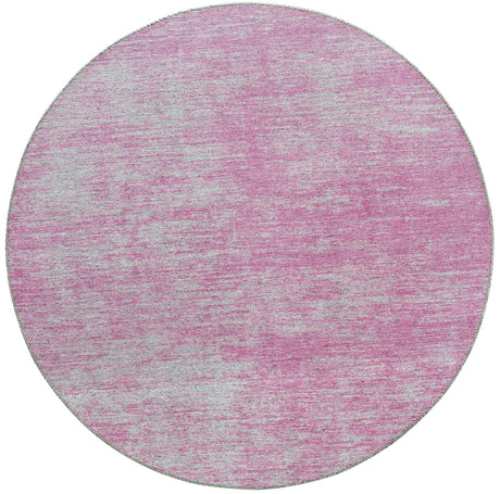Pink 5' x 5' Asha Round Area Rug 100% Chenille Cotton Easy Clean Indoor Living Dining Bedroom Office Carpet for Sale at Rug Engine