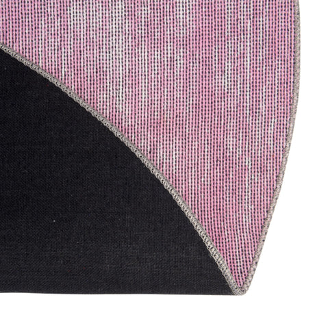Pink 2' x 3' Asha Oval Area Rug 100% Chenille Cotton Easy Clean Indoor Living Dining Bedroom Office Carpet for Sale at Rug Engine