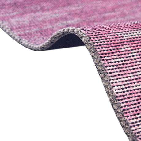 Pink 5' x 8' Asha Oval Area Rug 100% Chenille Cotton Easy Clean Indoor Living Dining Bedroom Office Carpet for Sale at Rug Engine