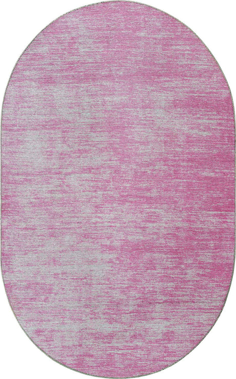 Pink 5' x 8' Asha Oval Area Rug 100% Chenille Cotton Easy Clean Indoor Living Dining Bedroom Office Carpet for Sale at Rug Engine