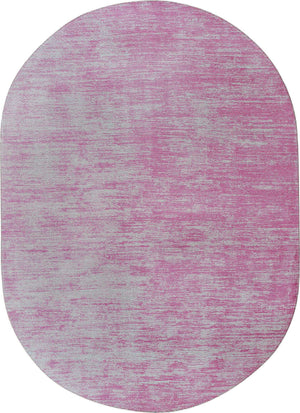 Pink 7' 6 x 10' 6 Asha Oval Area Rug 100% Chenille Cotton Easy Clean Indoor Living Dining Bedroom Office Carpet for Sale at Rug Engine