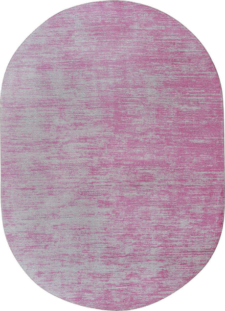 Pink 7' 6 x 10' 6 Asha Oval Area Rug 100% Chenille Cotton Easy Clean Indoor Living Dining Bedroom Office Carpet for Sale at Rug Engine