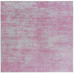 Pink 7' 7 x 7' 7 Asha Square Area Rug 100% Chenille Cotton Easy Clean Indoor Living Dining Bedroom Office Carpet for Sale at Rug Engine