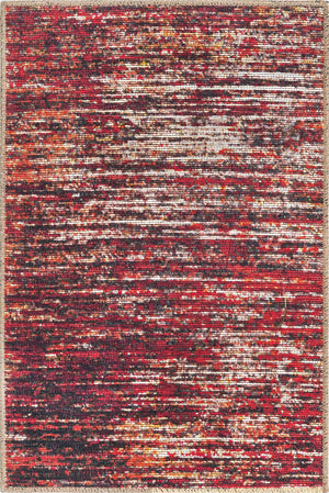 Rust Red 2' x 3' Asha Rectangle Area Rug 100% Chenille Cotton Easy Clean Indoor Living Dining Bedroom Office Carpet for Sale at Rug Engine