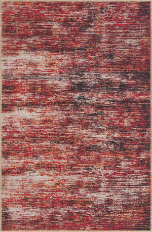 Rust Red 3' 6 x 5' 6 Asha Rectangle Area Rug 100% Chenille Cotton Easy Clean Indoor Living Dining Bedroom Office Carpet for Sale at Rug Engine