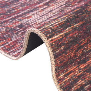 Rust Red 2' x 3' Asha Rectangle Area Rug 100% Chenille Cotton Easy Clean Indoor Living Dining Bedroom Office Carpet for Sale at Rug Engine