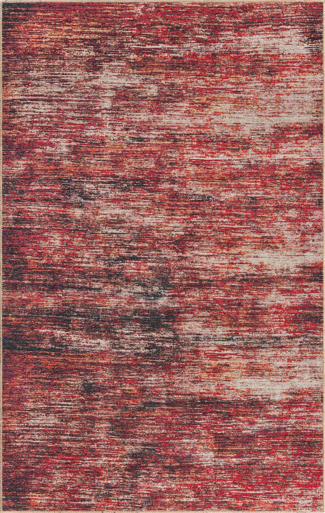 Rust Red 5' x 8' Asha Rectangle Area Rug 100% Chenille Cotton Easy Clean Indoor Living Dining Bedroom Office Carpet for Sale at Rug Engine