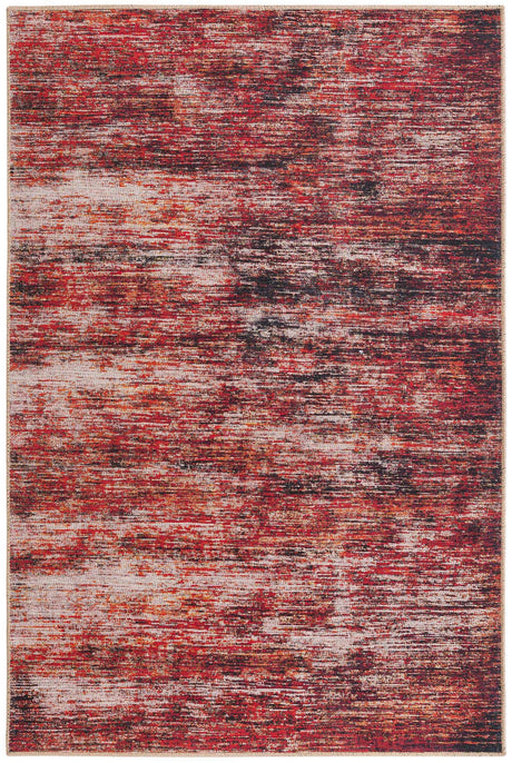 Rust Red 4' x 6' Asha Rectangle Area Rug 100% Chenille Cotton Easy Clean Indoor Living Dining Bedroom Office Carpet for Sale at Rug Engine