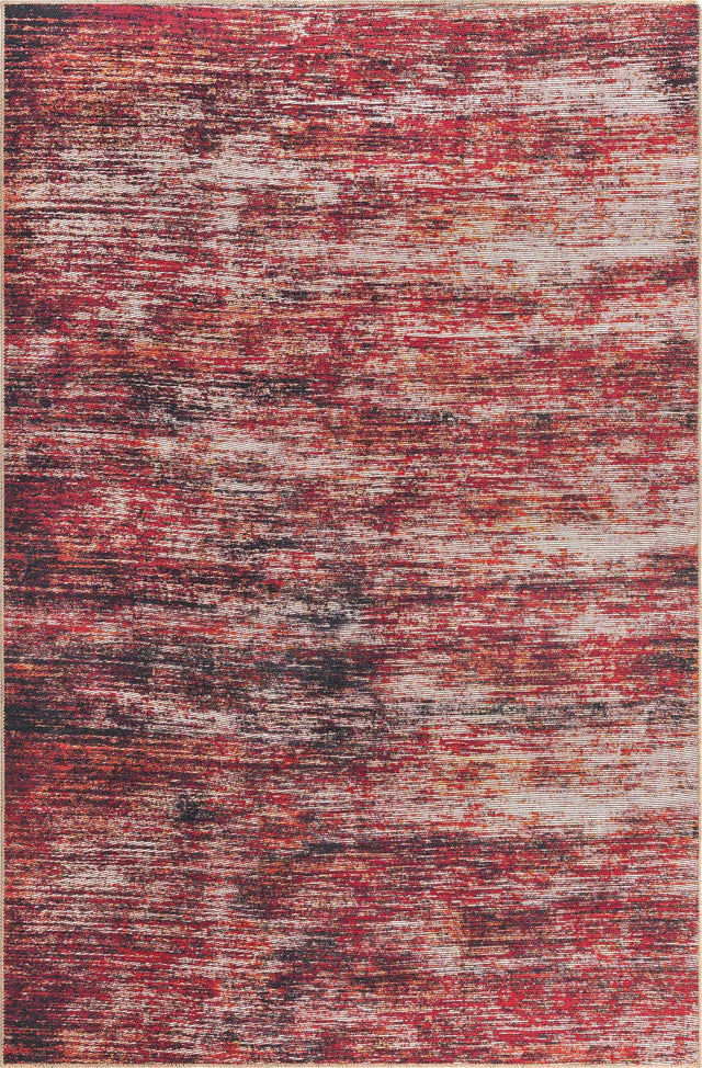 Rust Red 6' x 9' Asha Rectangle Area Rug 100% Chenille Cotton Easy Clean Indoor Living Dining Bedroom Office Carpet for Sale at Rug Engine