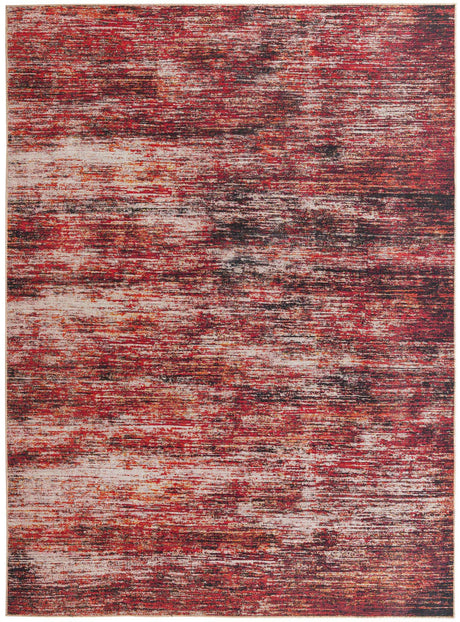 Rust Red 7' 6 x 10' 6 Asha Rectangle Area Rug 100% Chenille Cotton Easy Clean Indoor Living Dining Bedroom Office Carpet for Sale at Rug Engine