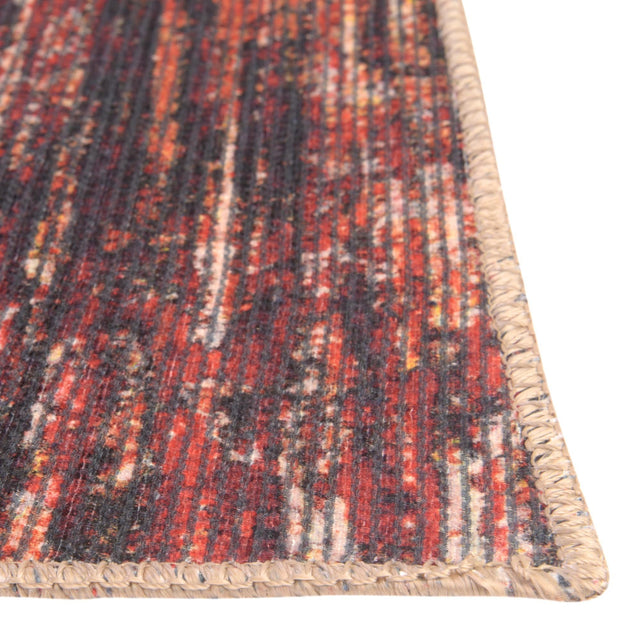 Rust Red 2' 6 x 10' Asha Runner Area Rug 100% Chenille Cotton Easy Clean Indoor Living Dining Bedroom Office Carpet for Sale at Rug Engine